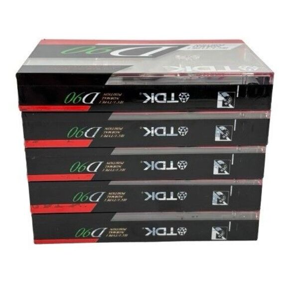 Lot 5 New Sealed TDK D90 Normal Position TYPE I Blank Audio Cassette Tapes 1990 - Picture 3 of 10